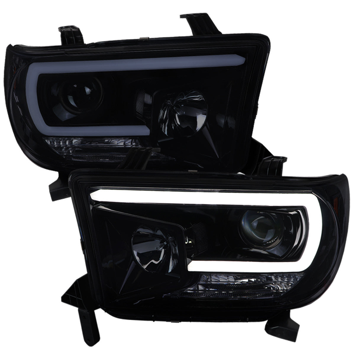 Spec-D 07-13 Tundra 08-17 Sequoia Projector Headlights Black/Smoked