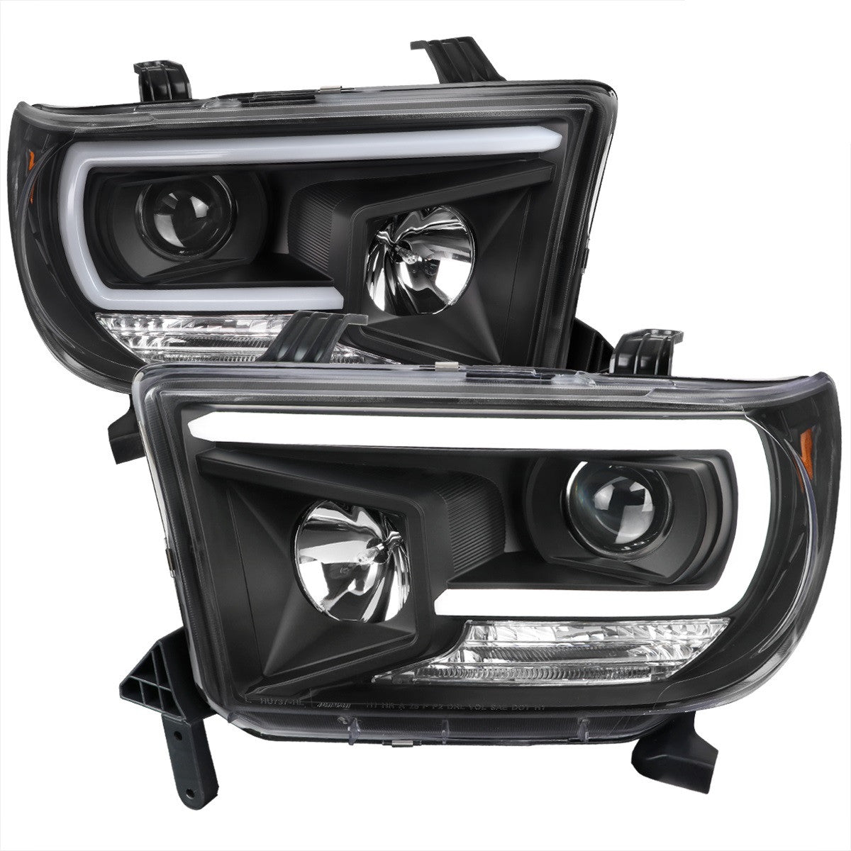 Spec-D 07-13 Tundra 08-17 Sequoia Projector Headlights Black/Clear