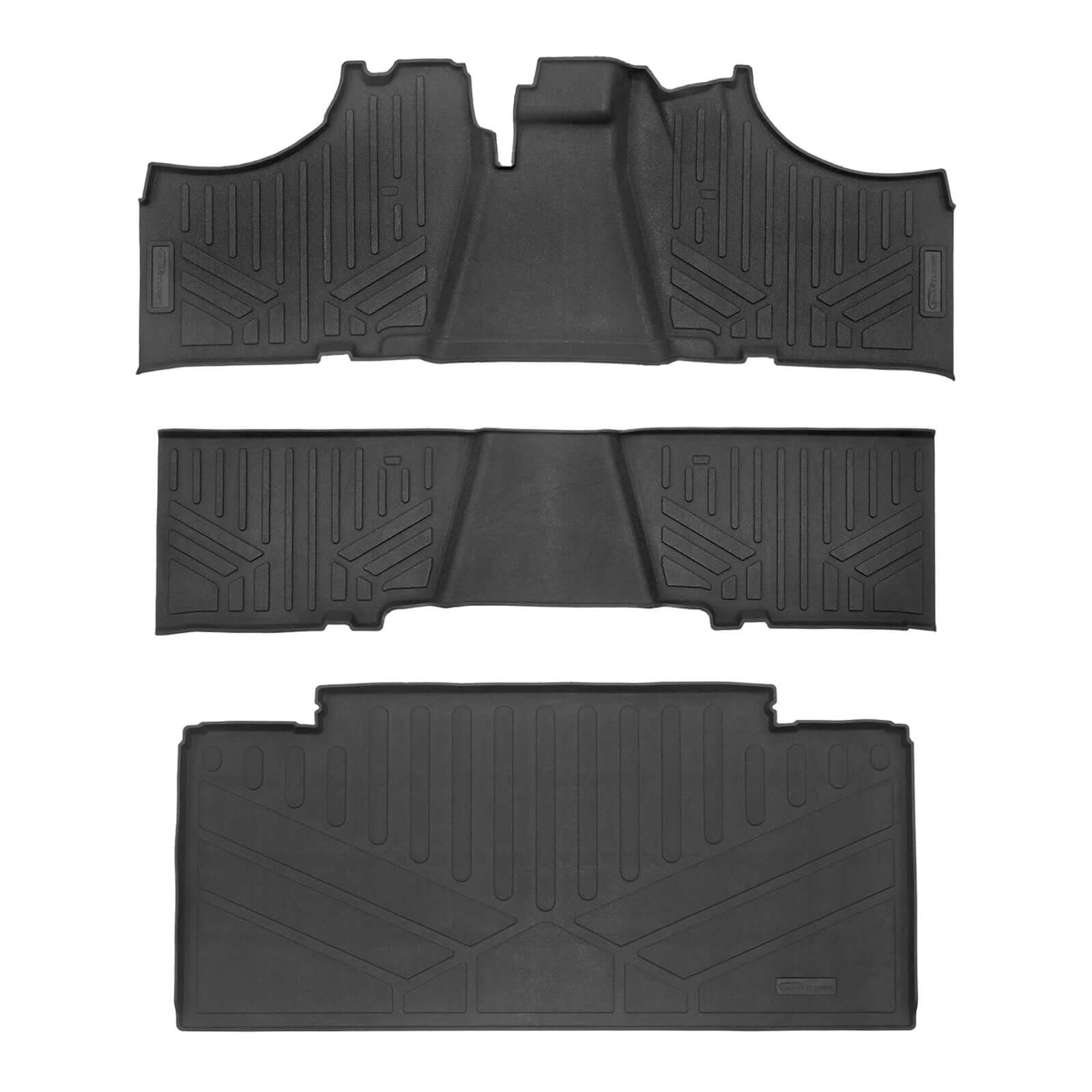 SMARTLINER Custom Fit Rugged Rubber Floor Liners For 2017-2024 Kawasaki Mule (6-Seater Models)