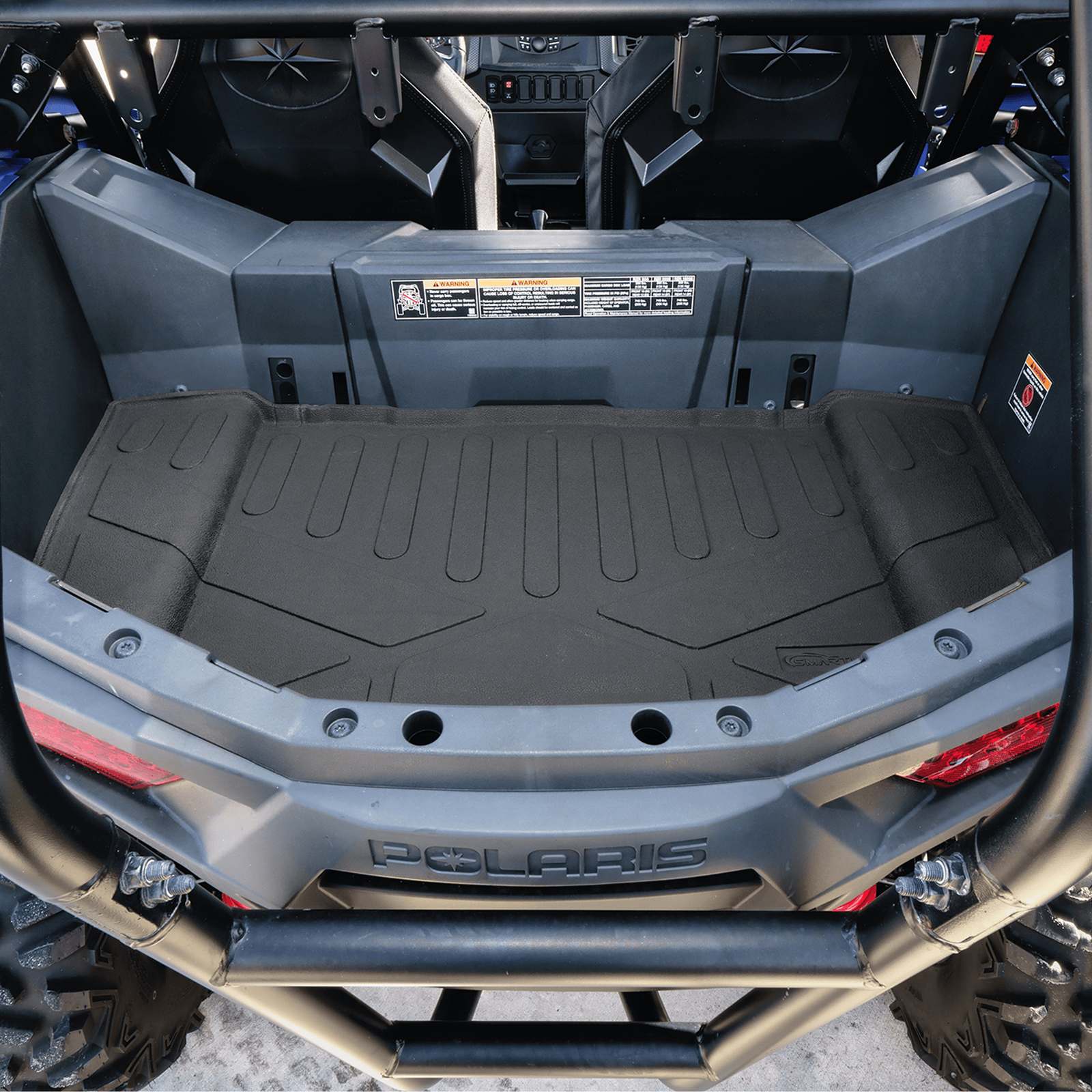 SMARTLINER Rugged Rubber Bed Mat Liner Compatible With 2020-2025 Polaris RZR Trail/Trail S
