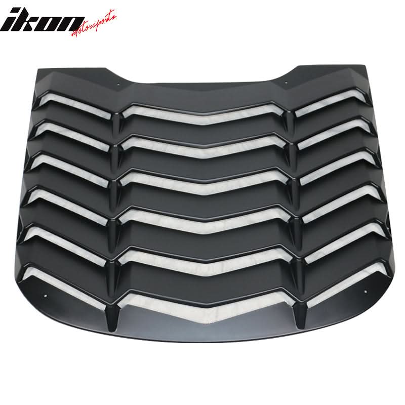 2015-2023Â Ford Mustang IKON Black Rear Window Louver Side Louvers ABS