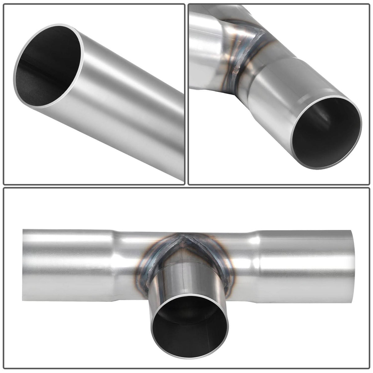 Universal Dual Exhaust Kit 16pc 3-3.15" OD Mild Steel Pipes