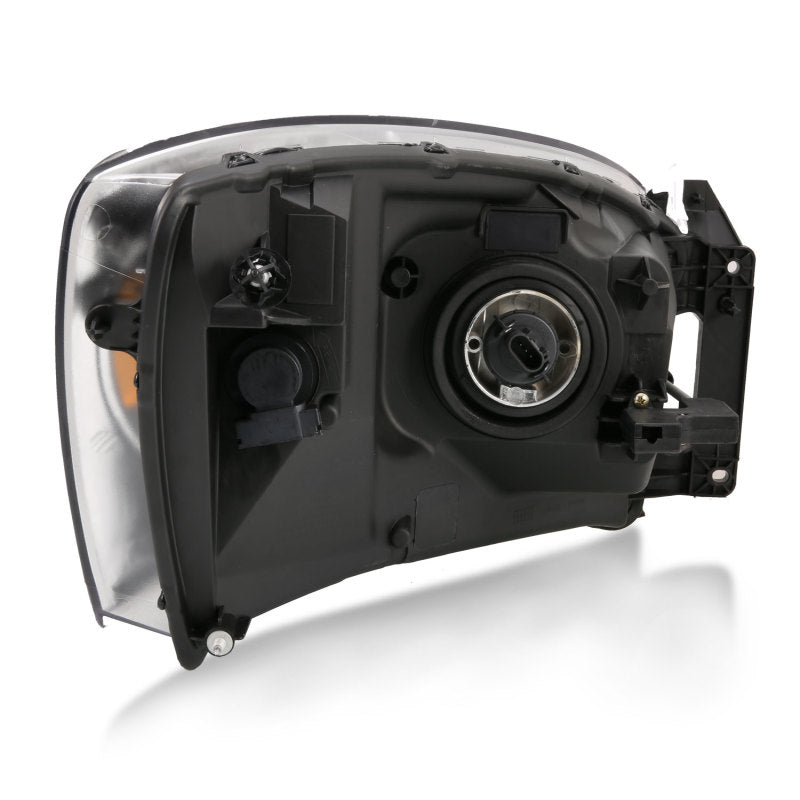 ANZO 2006-2009 Dodge Ram 1500 Crystal Headlight Black Amber 111427