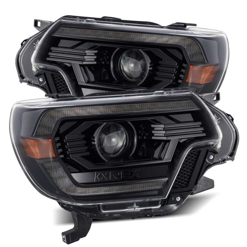 AlphaRex 12-15 Toyota Tacoma LUXX-Series LED Projector Headlights Alpha-Black