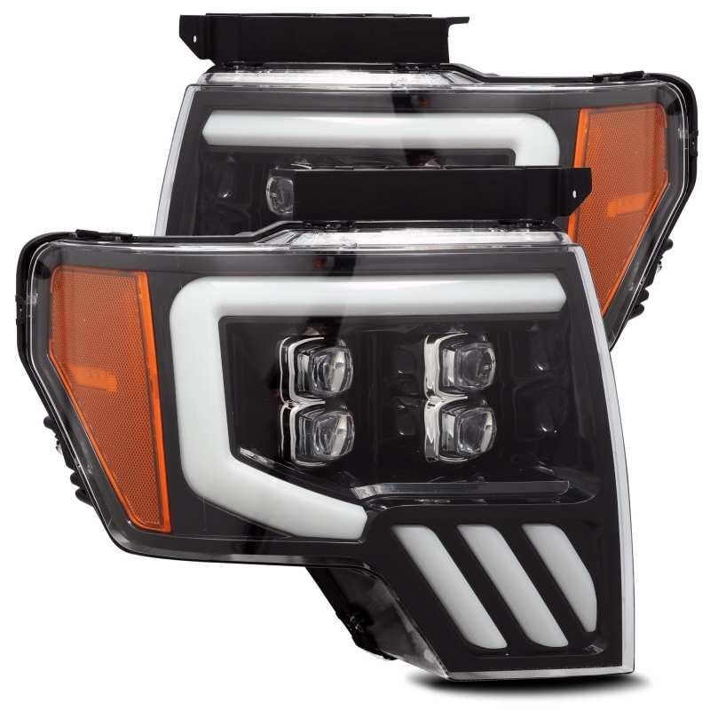 AlphaRex 09-14 Ford F150 NOVA-Series LED Projector Headlights Jet Black