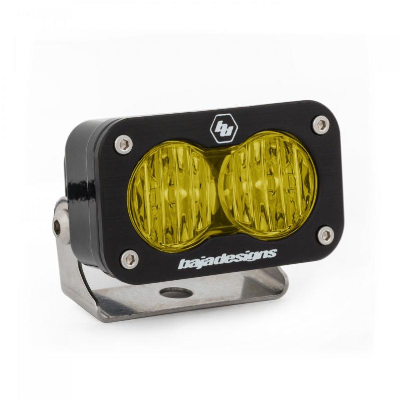 Baja Designs S2 Pro Black LED Auxiliary Light Pod - Amber Wide Cornering