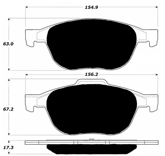 Porterfield Brake Pads for 2012 VOLVO V50 300mm Front Discs