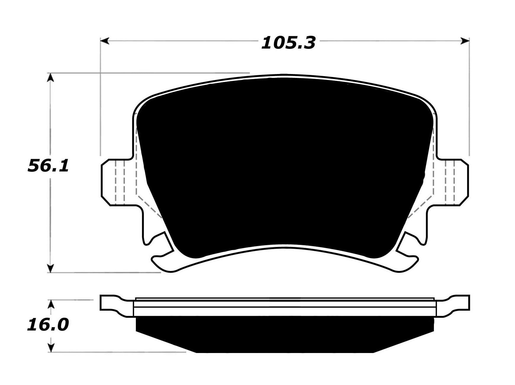 Porterfield Brake Pads for 2013 VOLKSWAGEN TIGUAN
