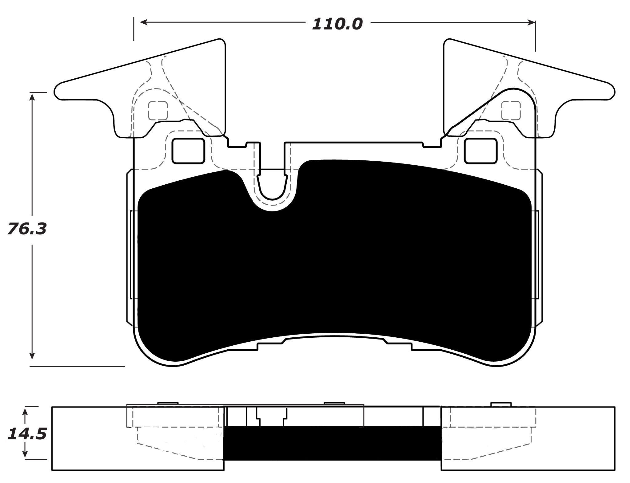 Porterfield Brake Pads for 2017 MERCEDES-BENZ CLS63 AMG - w/Iron Discs