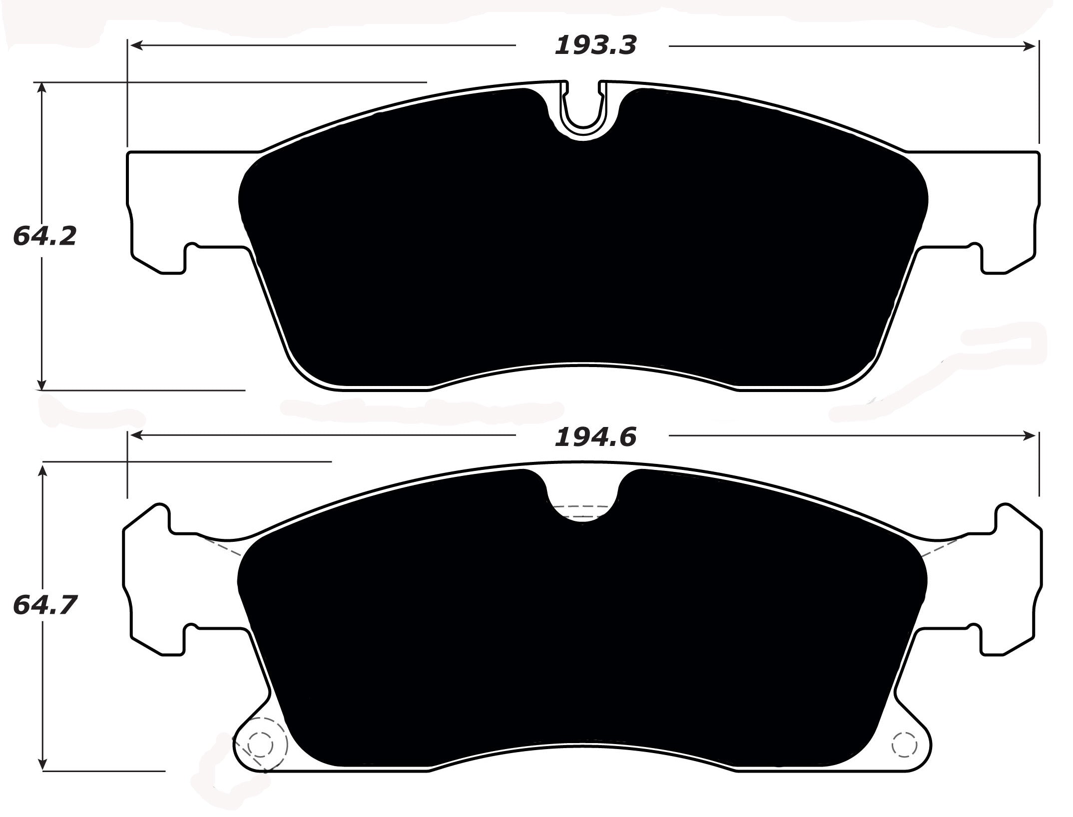 Porterfield Brake Pads for 2015 JEEP GRAND CHEROKEE - w/ 330mm Front Disc