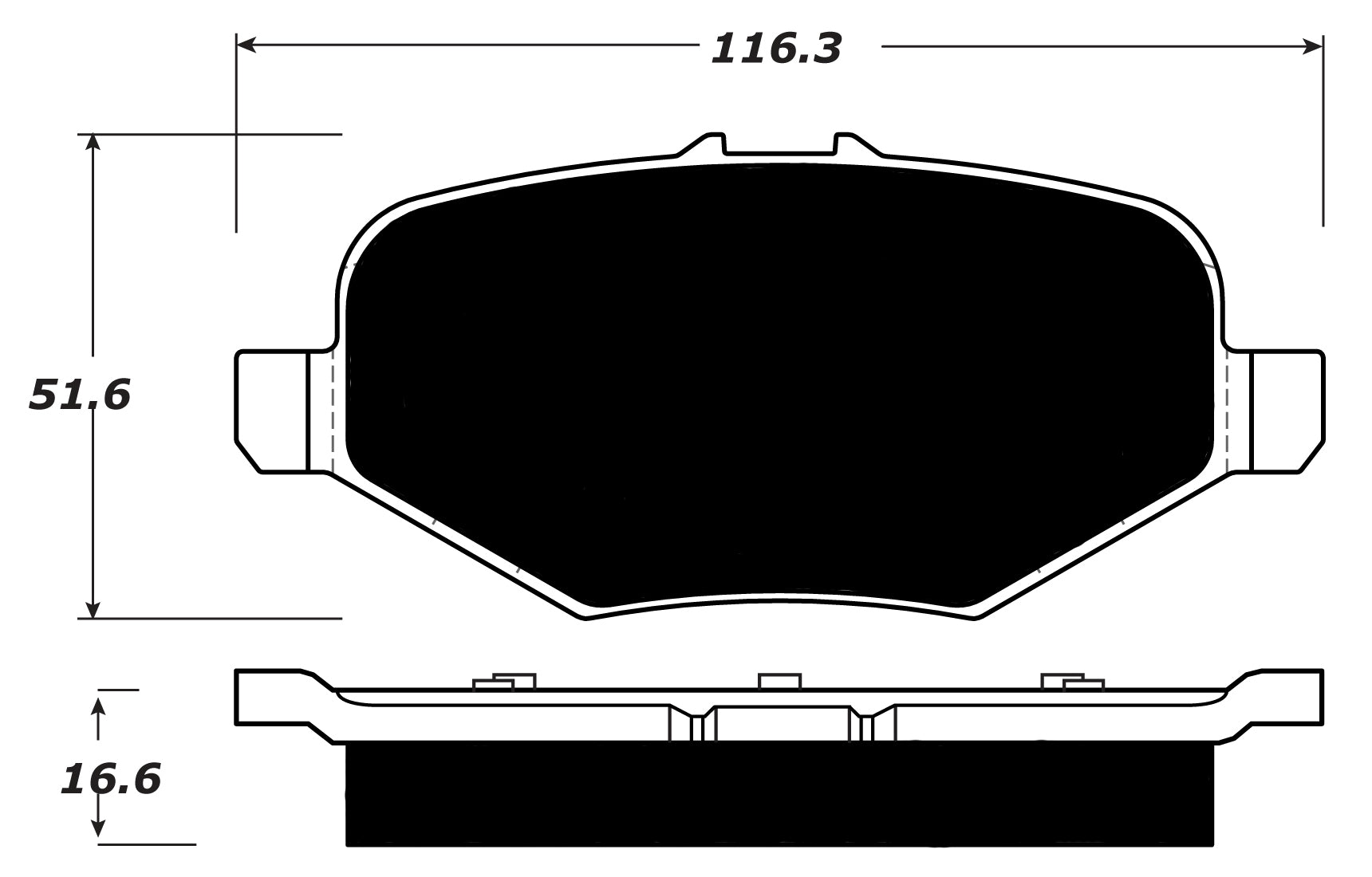 Porterfield Brake Pads for 2014 LINCOLN MKT HD Calipers
