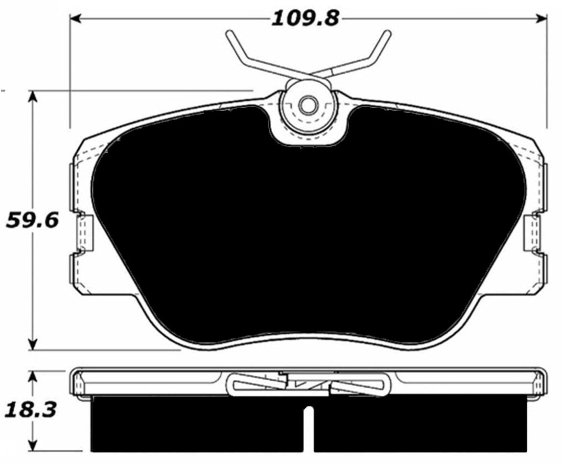 Porterfield Brake Pads for 1986 MERCEDES-BENZ 300E w/o ASR exc. 4MATIC