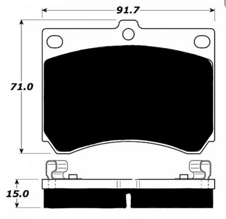 Porterfield Brake Pads for 1995 MERCURY TRACER SOHC 1.9L