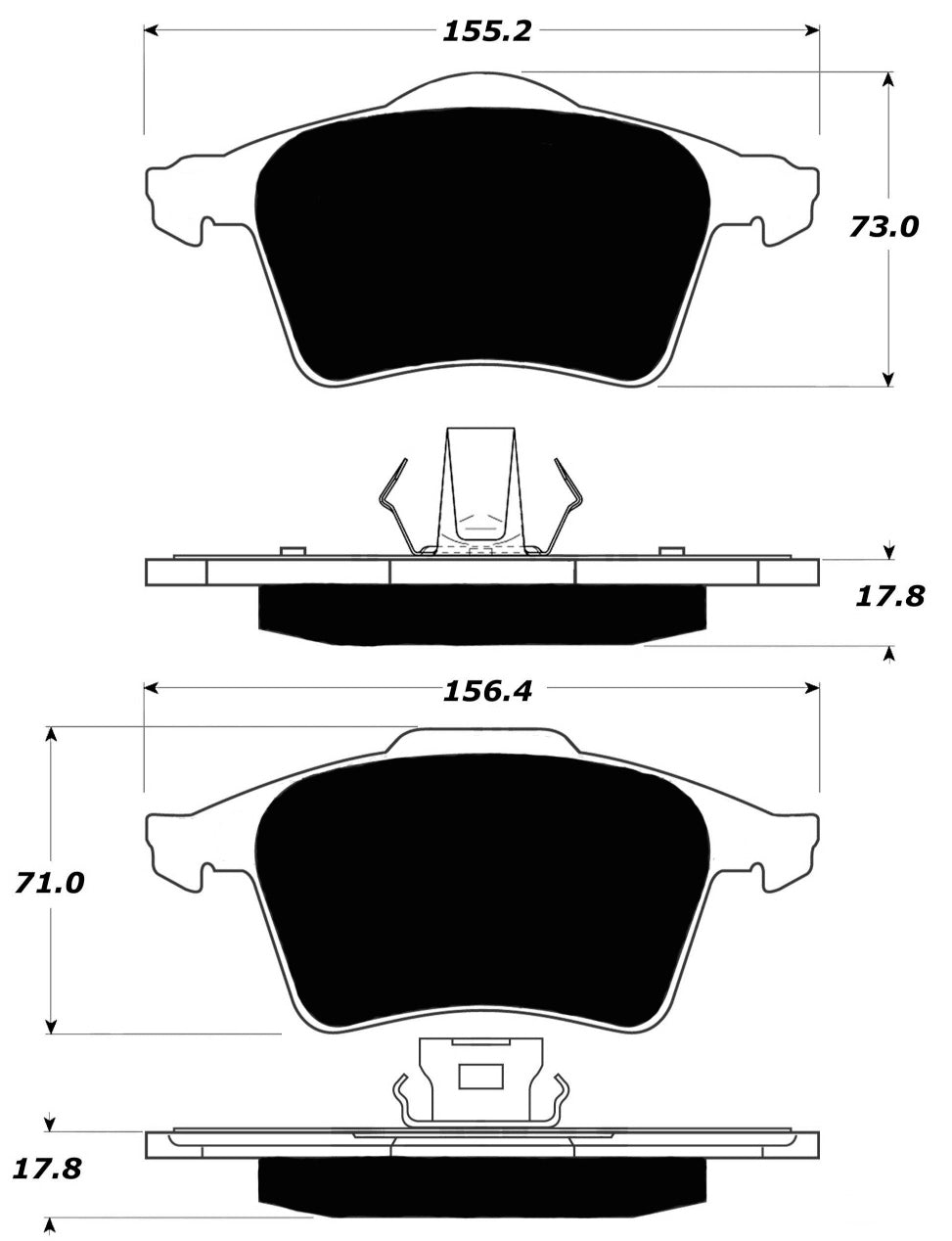 Porterfield Brake Pads for 2008 VOLVO C70 320mm Front Discs