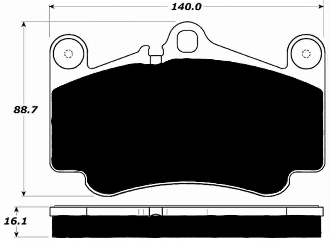 Porterfield Brake Pads for 2011 PORSCHE 911 Carrera 2S Type 997 w/Iron Discs