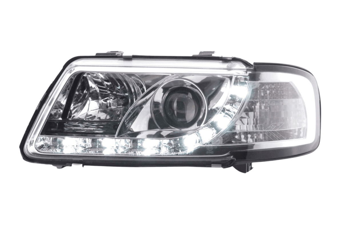 Audi A3 (8L) Chrome LED Headlights with Daytime Running Lights (1996-2000)