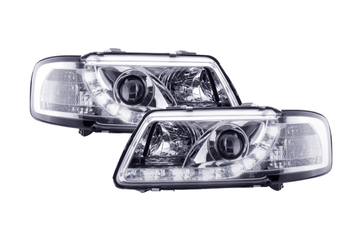 Audi A3 (8L) Chrome LED Headlights with Daytime Running Lights (1996-2000)