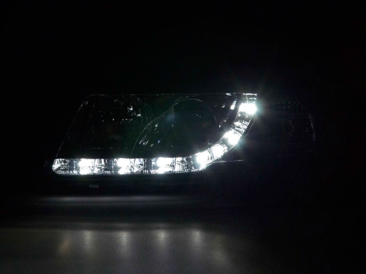 Audi A3 (8L) Chrome LED Headlights with Daytime Running Lights (1996-2000)