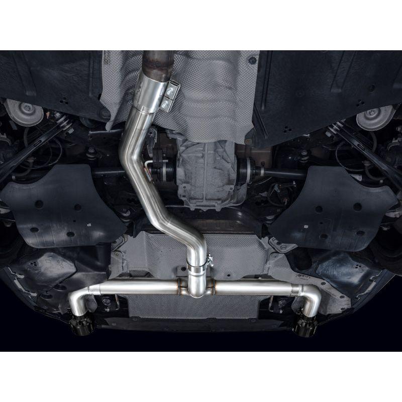 AWE 19-23 BMW 330i / 21-23 BMW 430i Base G2X Track Edition Axle Back Exhaust - Diamond Black