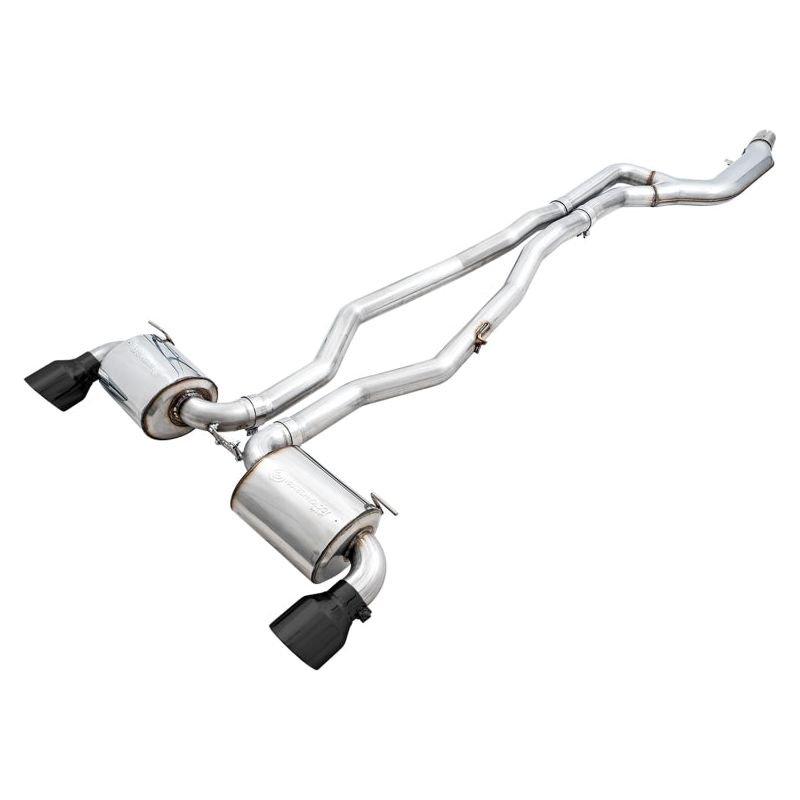 AWE 2020+ Toyota Supra A90 Non-Resonated Touring Edition Exhaust - 5in Diamond Black Tips