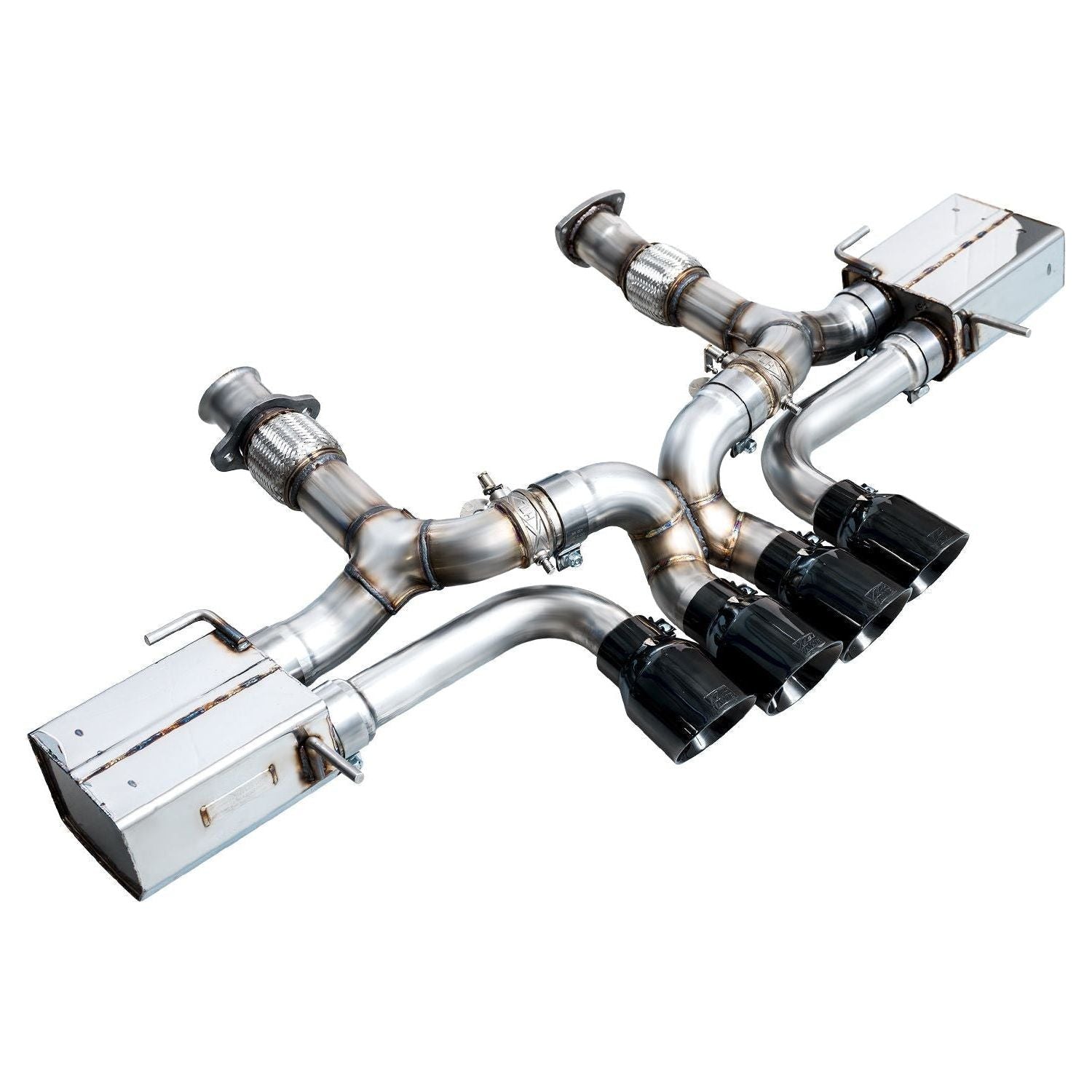 AWE 2023+ C8 Corvette Z06 SwitchPath Cat-Back Exhaust - Diamond Black Tips