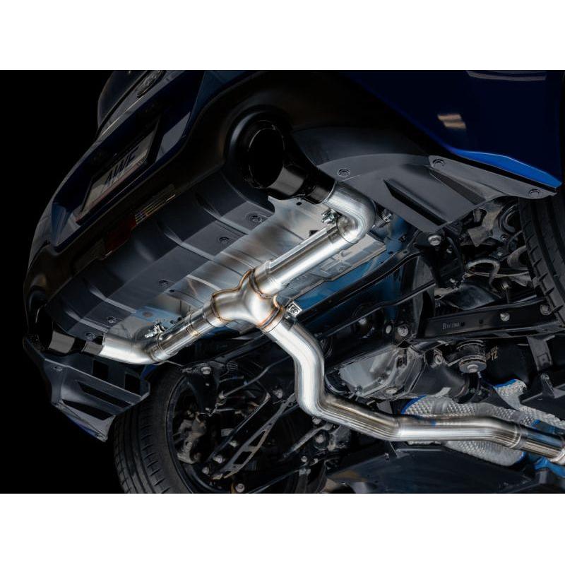 AWE Subaru BRZ / Toyota GR86 / Toyota 86 Track Edition Cat-Back Exhaust- Diamond Black Tips