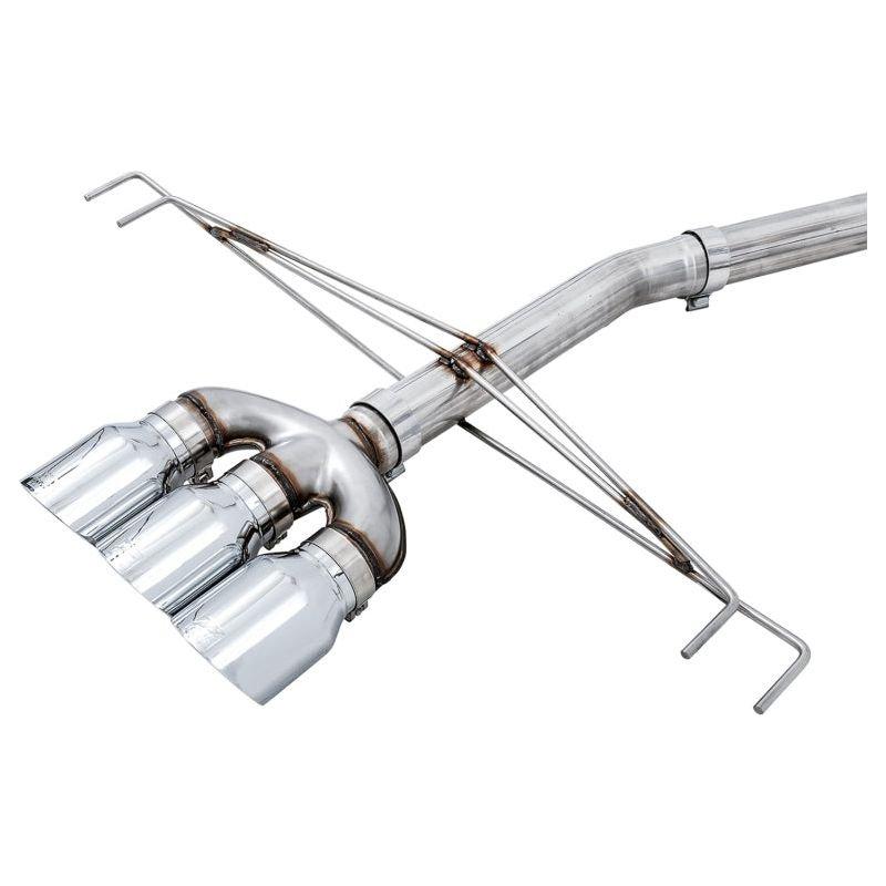 AWE Tuning 2017+ Honda Civic Type R Track Edition Exhaust w/Front Pipe & Triple Chrome Silver Tips