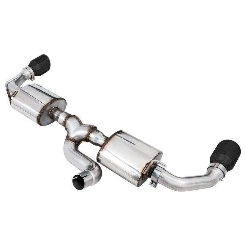 AWE Tuning 2018+ Jeep Wrangler JL/JLU Tread Edition Axle-Back Dual Exhaust - Diamond Black Tips