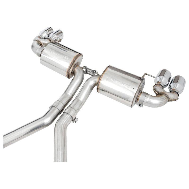 AWE Tuning 2019+ BMW M340i (G20) Non-Resonated Touring Edition Exhaust - Quad Chrome Silver Tips