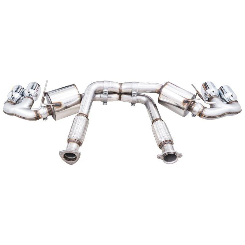 AWE Tuning 2020 Chevrolet Corvette (C8) Touring Edition Exhaust - Quad Chrome Silver Tips