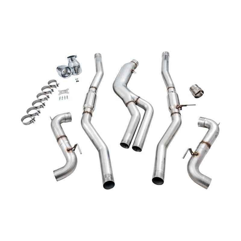 AWE Tuning 2020+ Toyota Supra A90 Track Edition Exhaust - 5in Chrome Silver Tips