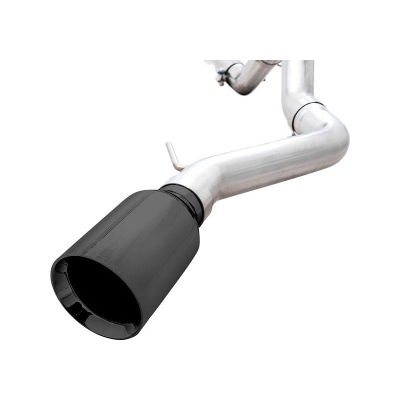 AWE Tuning 2021+ Ford Bronco 0FG Single Rear Exit Exhaust w/Diamond Black Tip & Bash Guard