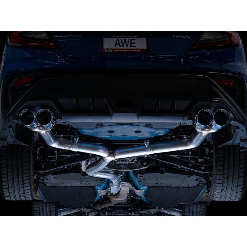 AWE Tuning 2022+ VB Subaru WRX Track Edition Exhaust - Chrome Silver Tips