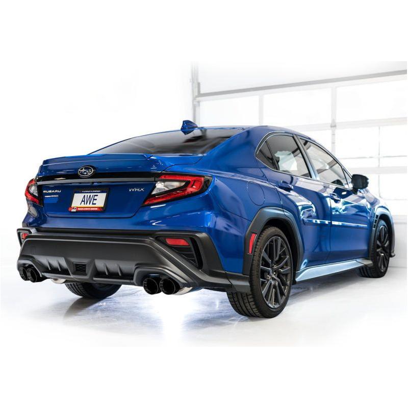 AWE Tuning 2022+ VB Subaru WRX Track Edition Exhaust - Diamond Black Tips