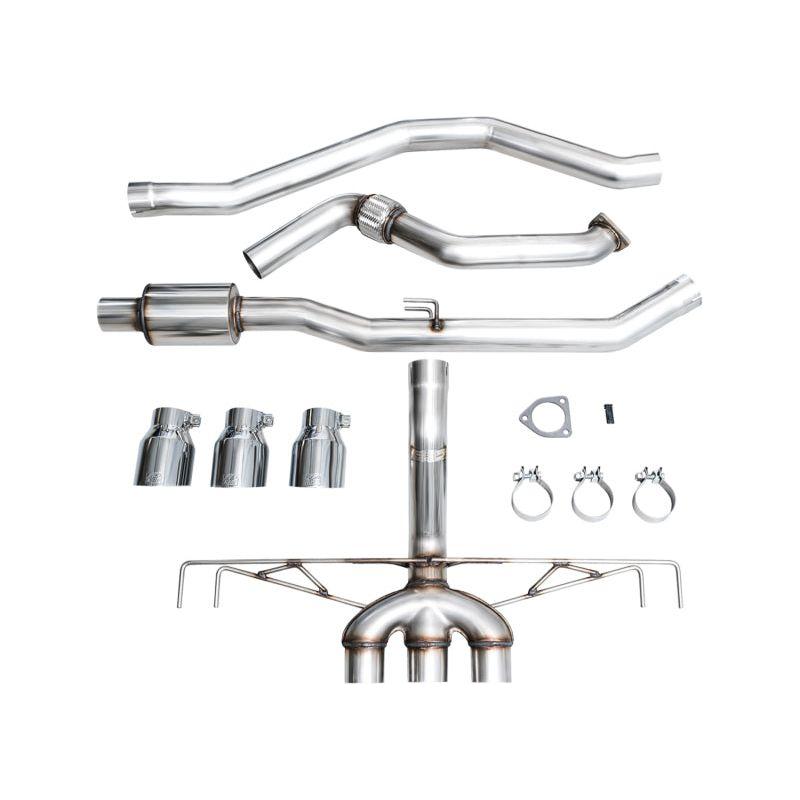 AWE Tuning 2023+ Honda Civic Type R FL5 Track Edition Exhaust w/ Triple Chrome Silver Tips