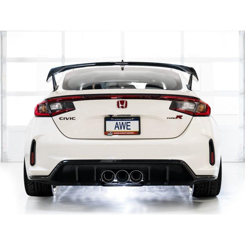 AWE Tuning 2023+ Honda Civic Type R FL5 Track Edition Exhaust w/ Triple Chrome Silver Tips