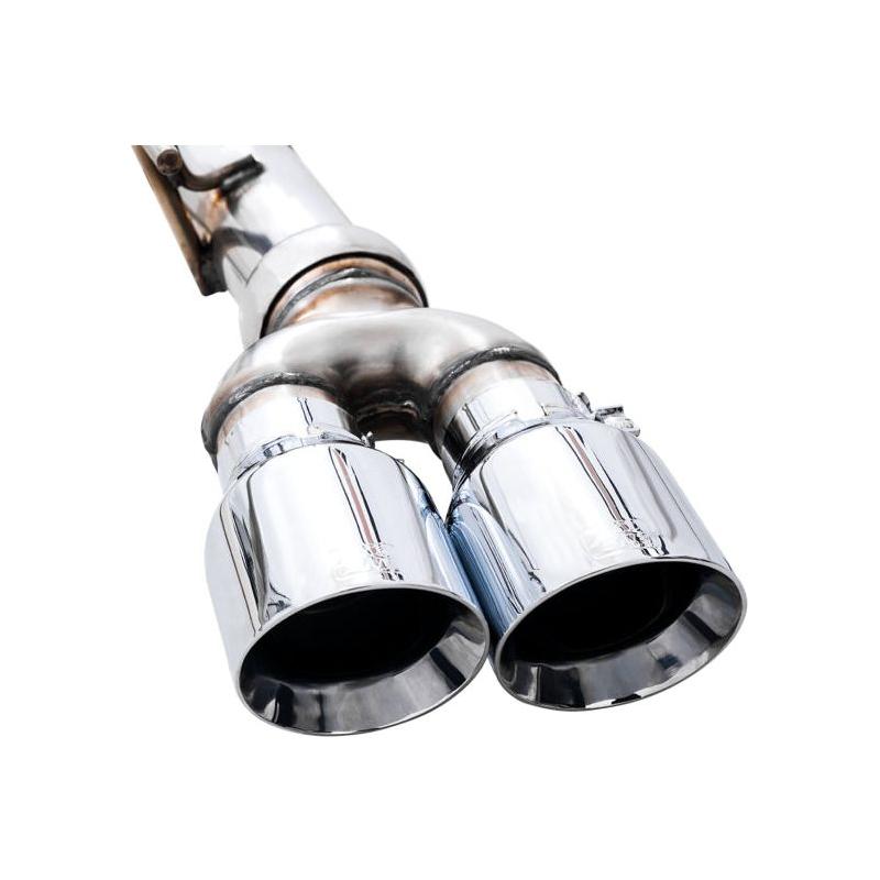 AWE Tuning 4th Gen GM 1500 6.2L 0FG Catback Split Rear Exit (w/ Bumper Cutouts) - Quad Chrome Tips