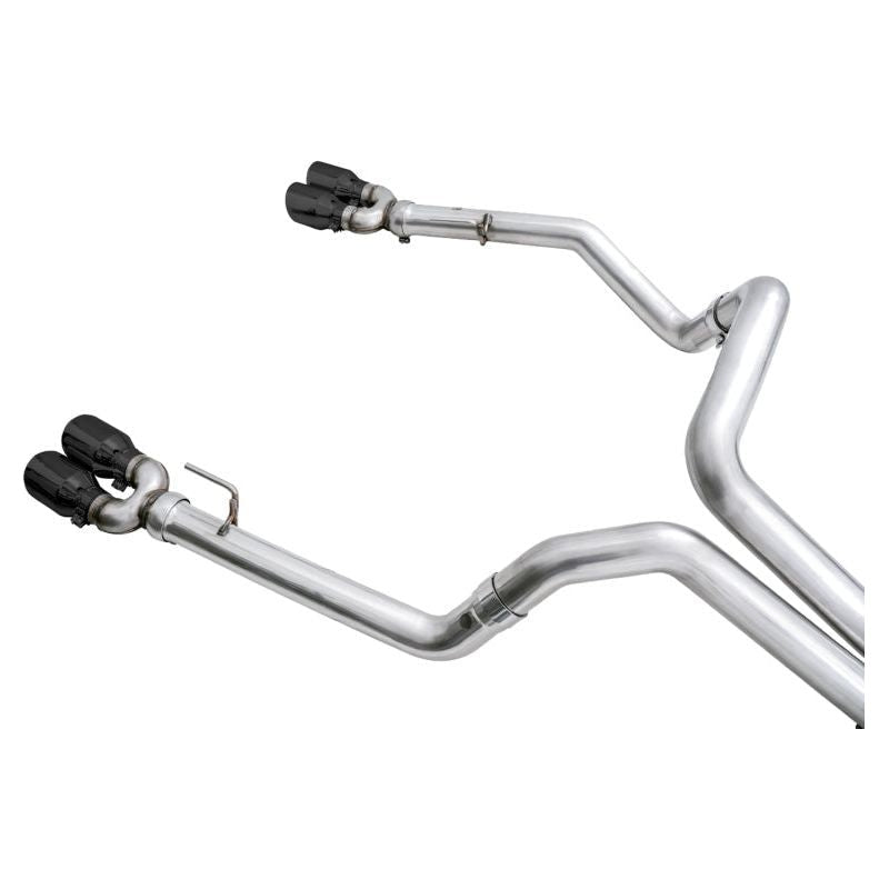 AWE Tuning 4th Gen GM 1500 6.2L 0FG Catback Split Rear Exit (w/ Bumper Cutouts) - Quad Diamond Tips