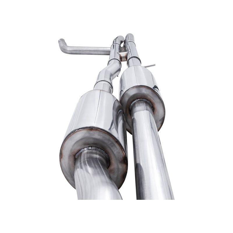 AWE Tuning 4th Gen GM 1500 6.2L 0FG Catback Split Rear Exit (w/ Bumper Cutouts) - Quad Diamond Tips