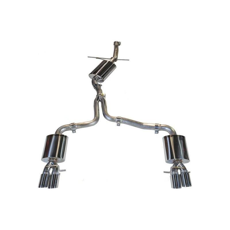 AWE Tuning Audi B8 A5 2.0T Touring Edition Exhaust - Quad Outlet Polished Silver Tips