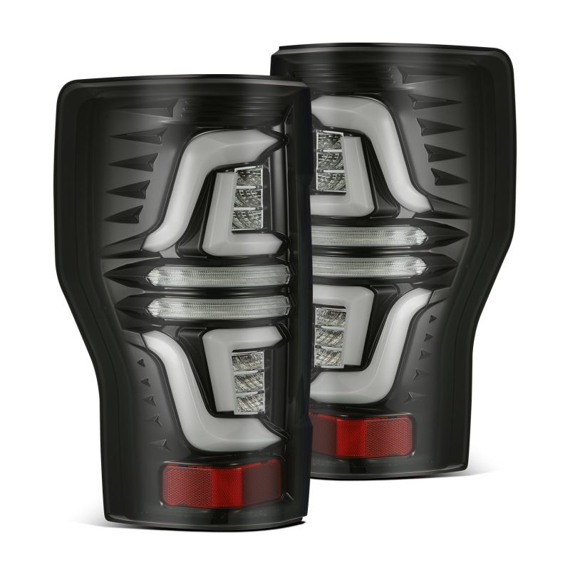 AlphaRex 17-19 Ford Super Duty PRO-Series LED Tail Lights Jet Black
