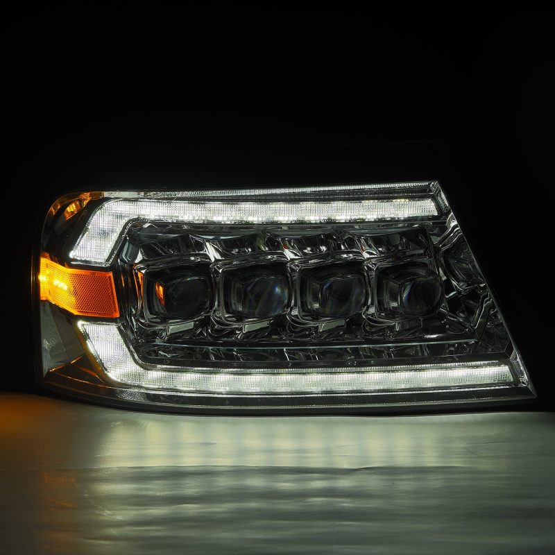 AlphaRex 04-08 Ford F150 / 06-08 Lincoln Mark LT NOVA-Series LED Projector Headlights Chrome