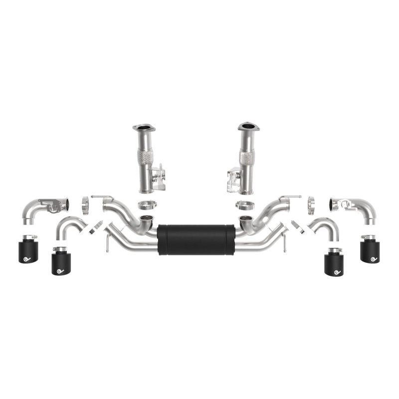 aFe MACH Force-Xp 3in to 2-1/2in 304SS Cat-Back 2020 Chevy Corvette (C8) 6.2L - Black Tip
