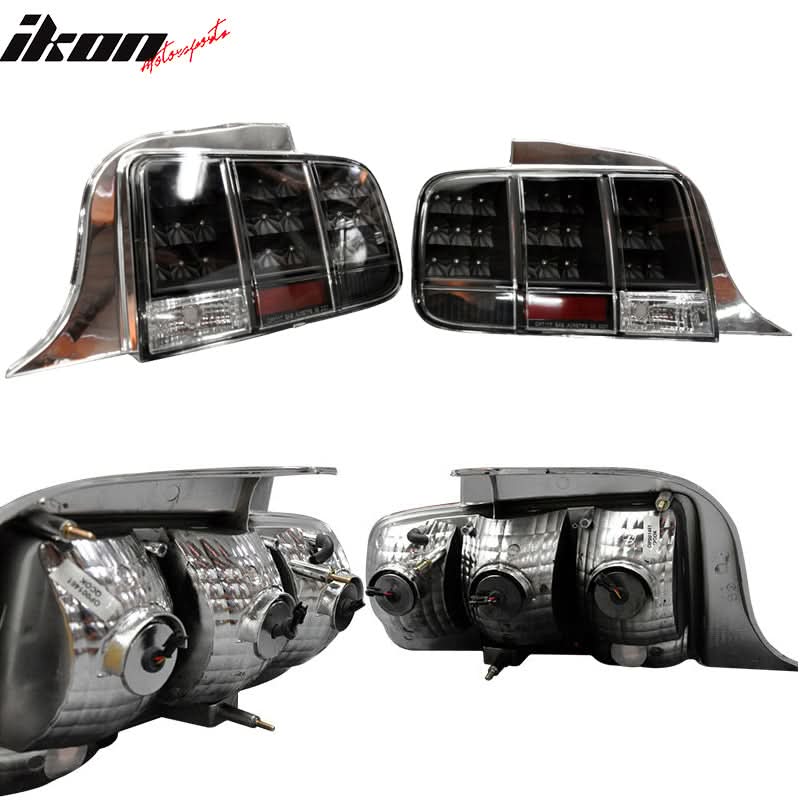 2005-2009Â Ford Mustang 3C Black LED Tail Lights Sequential Turn Signal