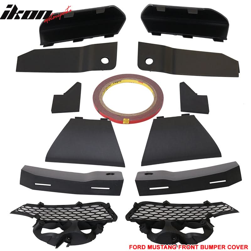 2015-2016Â Ford Mustang GT350 Black Front Rear Bumper Conversion PP