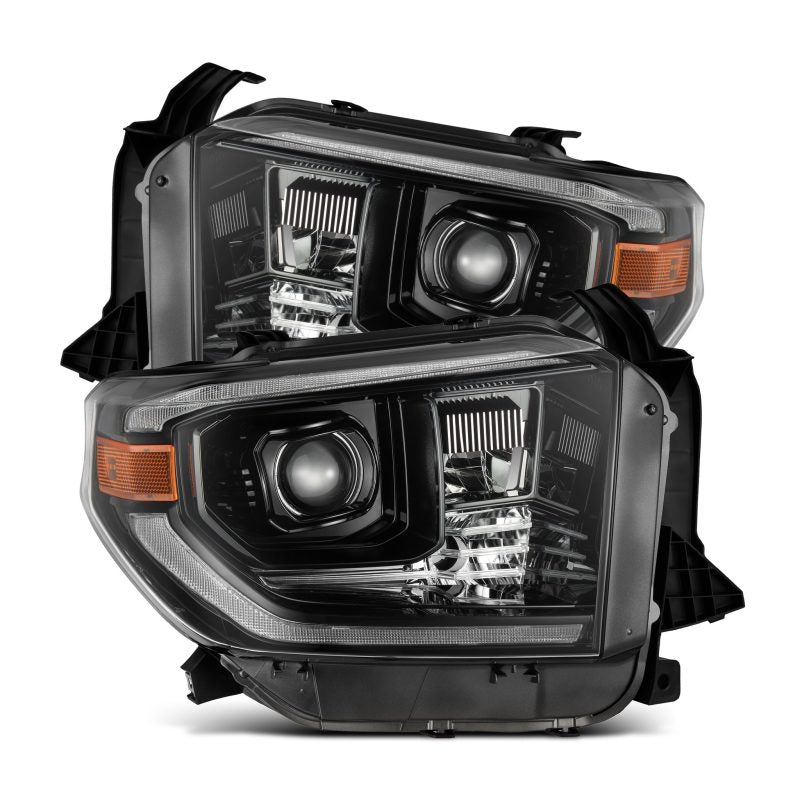 AlphaRex 14-21 Toyota Tundra MK II LUXX-Series LED Projector Headlights Alpha-Black