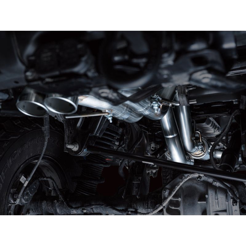 AWE Tuning 22-24 Ford Bronco Raptor 4WD Dual BashGuards Cat-Back SwitchPath Exhaust (No Tips)