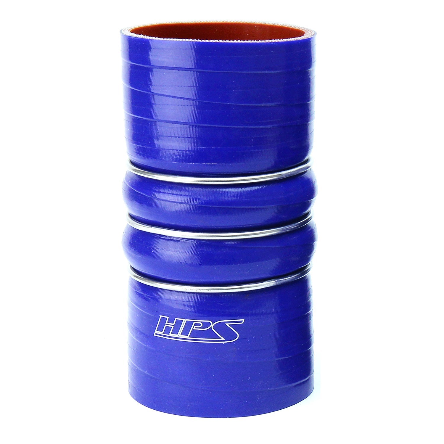 HPS Performance Products HPS 2-1/2" ID, 6" Length, Silicone Charge Air Cooler CAC Hose Double Hump Coupler Bellow Cold Side, High Temp 4-ply Reinforced, 63mm ID