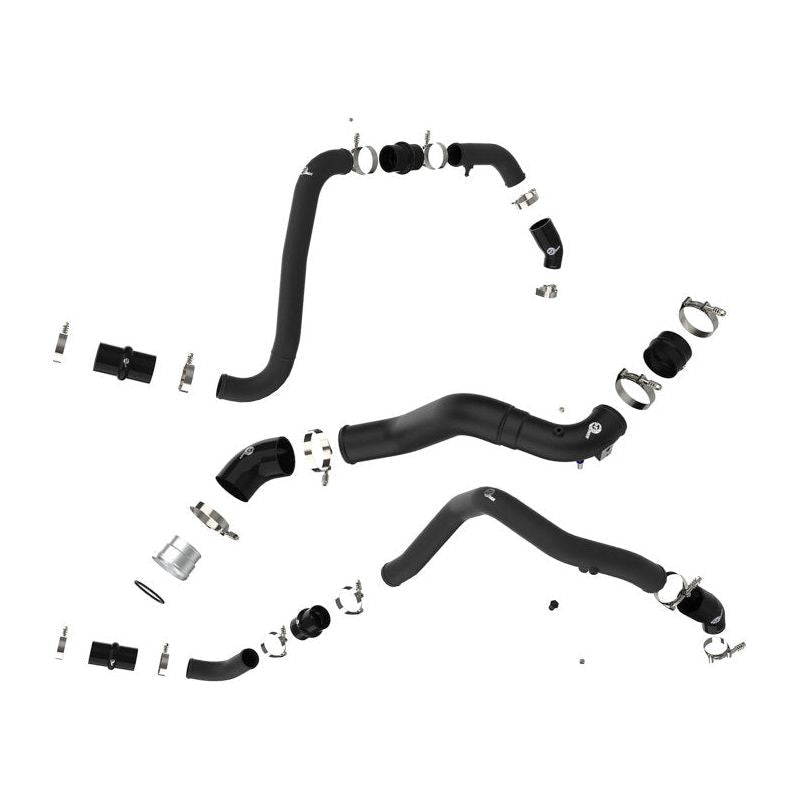 aFe BladeRunner 21-22 Ford F-150 Ecoboost V6-3.5L(tt) Aluminum Hot and Cold Charge Pipe Kit Black