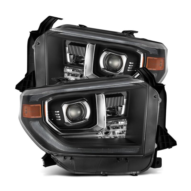 AlphaRex 14-21 Toyota Tundra MK II LUXX-Series LED Projector Headlights Black